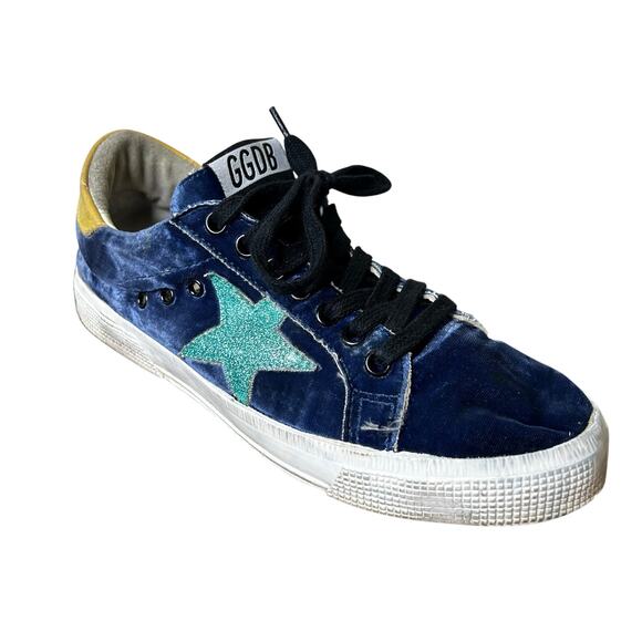 Golden Goose Sneakers Shoes Size 38 US 8 May Model GGDB Blue Velvet - Picture 1 of 13